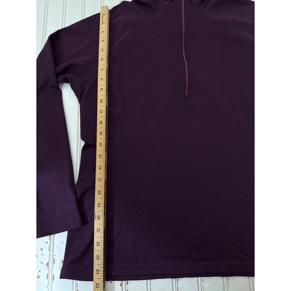 Patagonia 1/4 Zip Pullover Women XL Purple Capilene Base Layer Active Top - Picture 6 of 10